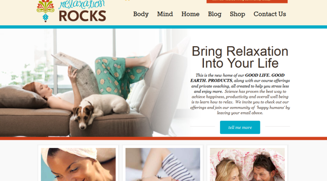 Relaxation Rocks is an example of a website built with WooCommerce.